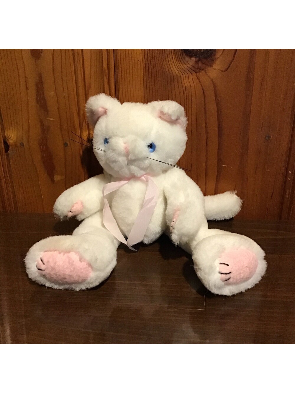 VTG Wangs International White Cat Plush PLC1009 Craft Base Purposes Only